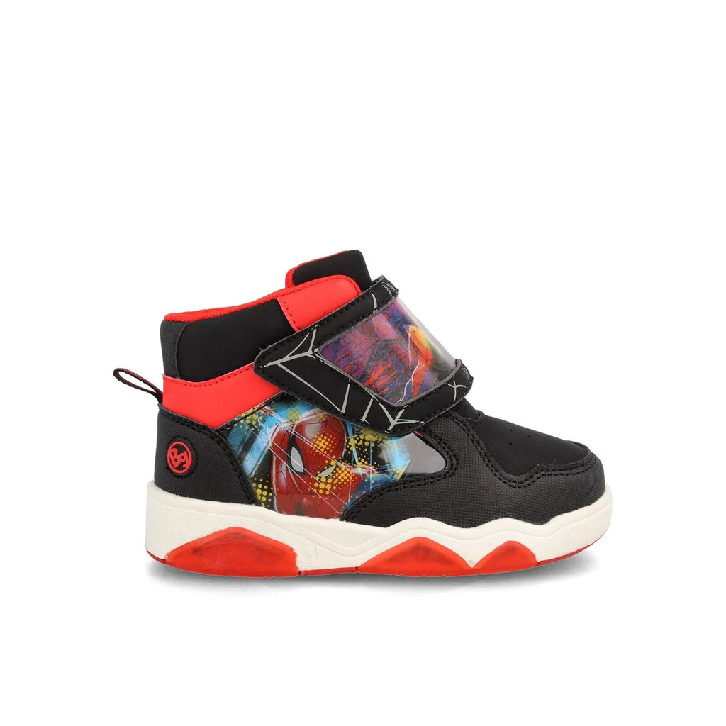 Zapatilla Niño Bubble gummers SpiderMan Negro-Rojo