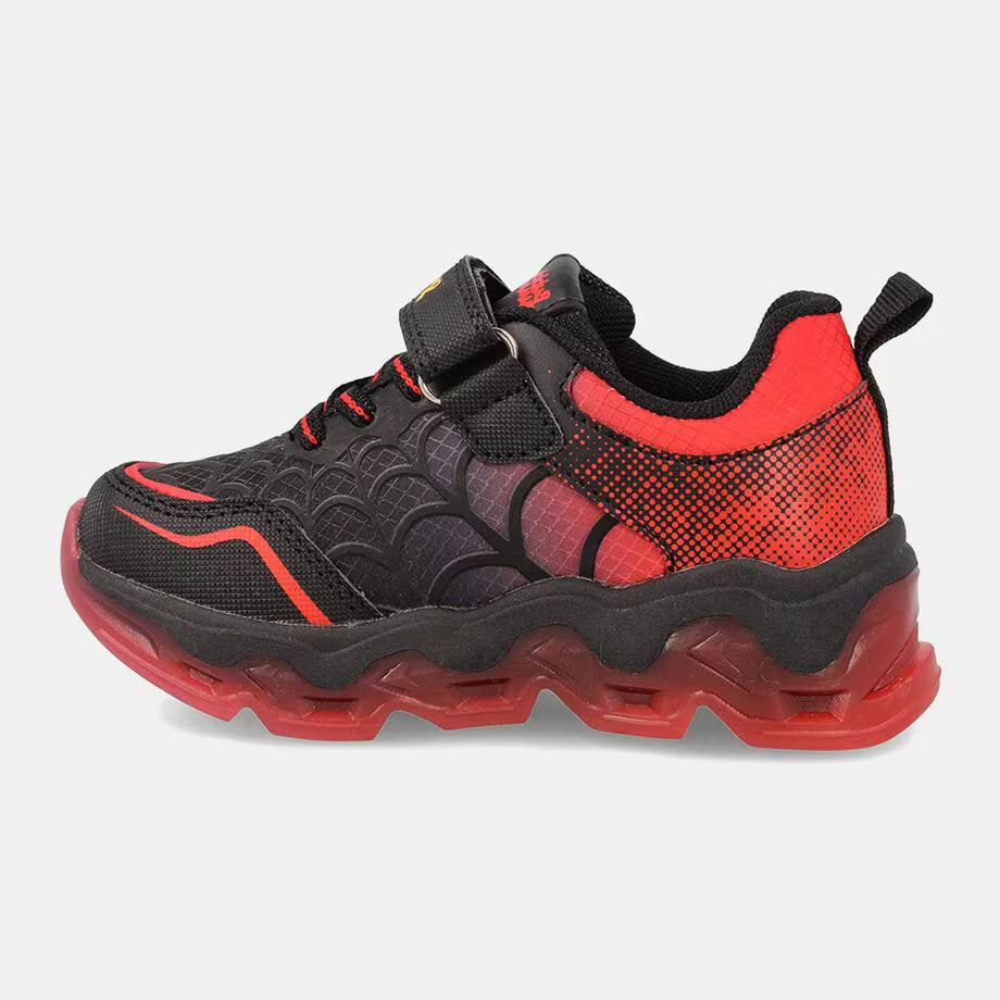 Zapatillas Infantiles Bubblegummers Spider-Man 3 con Luces Negro/Rojo