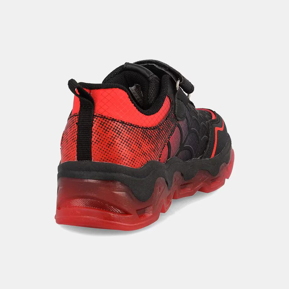 Zapatillas Infantiles Bubblegummers Spider-Man 3 con Luces Negro/Rojo