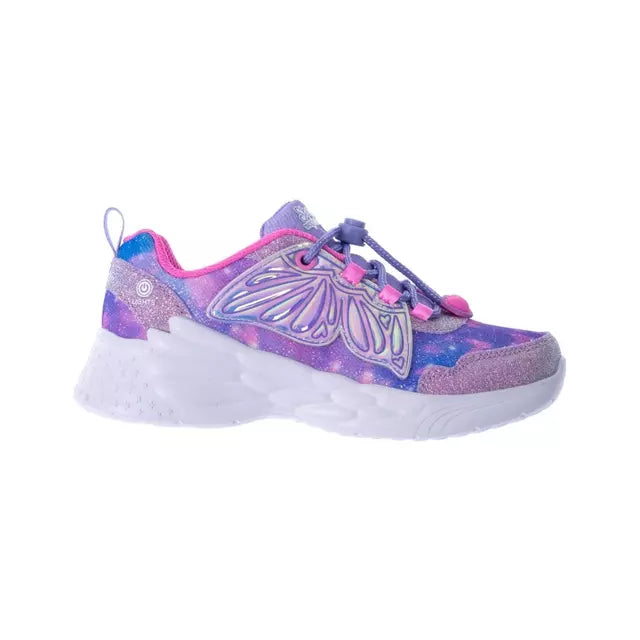 Zapatillas Infantiles Skechers Dream Racer Wing Brites Mariposa Rosado/Lila