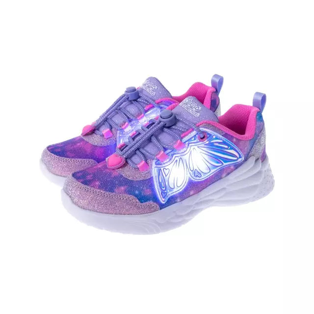Zapatillas Infantiles Skechers Dream Racer Wing Brites Mariposa Rosado/Lila