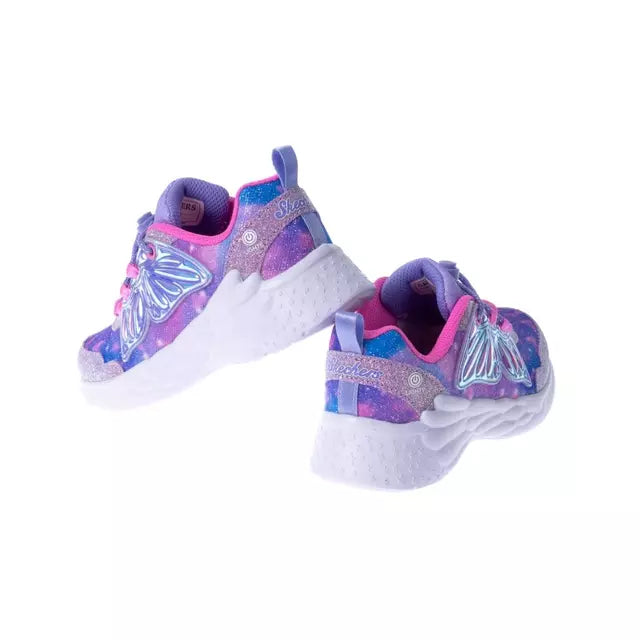 Zapatillas Infantiles Skechers Dream Racer Wing Brites Mariposa Rosado/Lila
