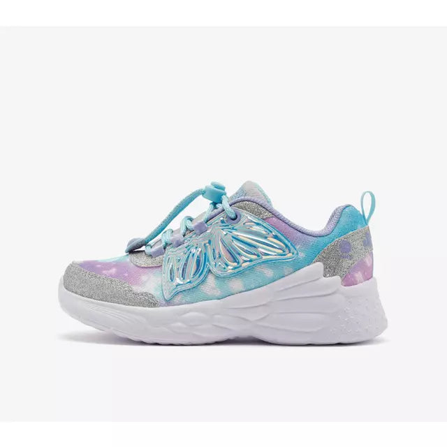Zapatillas Infantiles Skechers S-Lights Dream Racer con Luces Celeste/Lila
