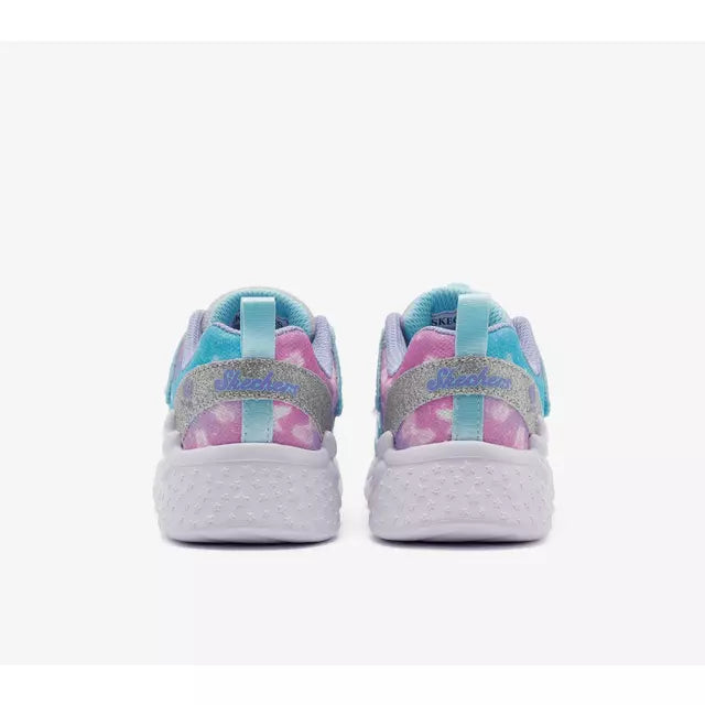 Zapatillas Infantiles Skechers S-Lights Dream Racer con Luces Celeste/Lila
