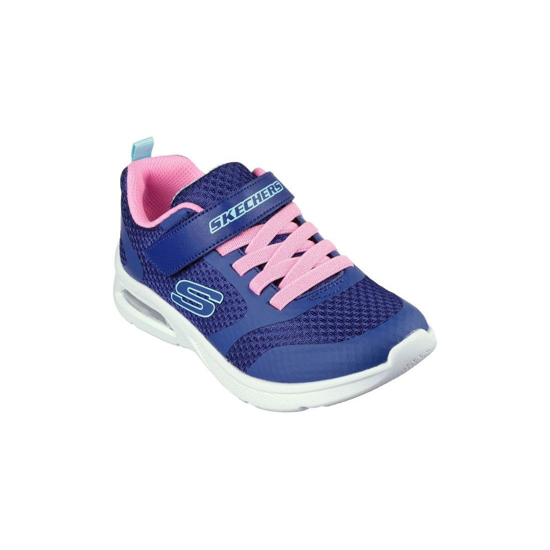 Zapatillas Infantiles Skechers Microspec Max Racer Azul y Rosado
