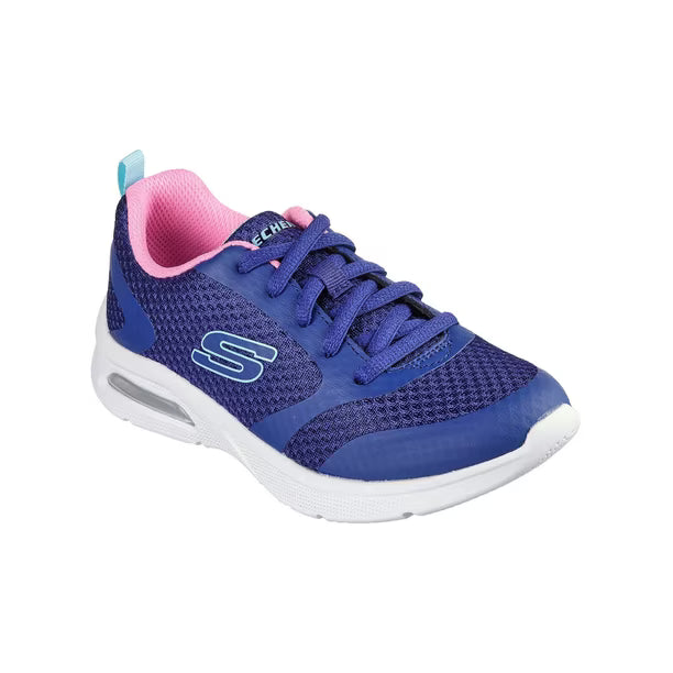 Zapatillas Infantiles Skechers Microspec Max con Skech-Air Azul/Rosado