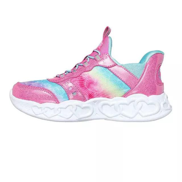 Zapatillas Infantiles Skechers Slip-ins Heart Lights Infinite con Luces Rosado/Multicolor