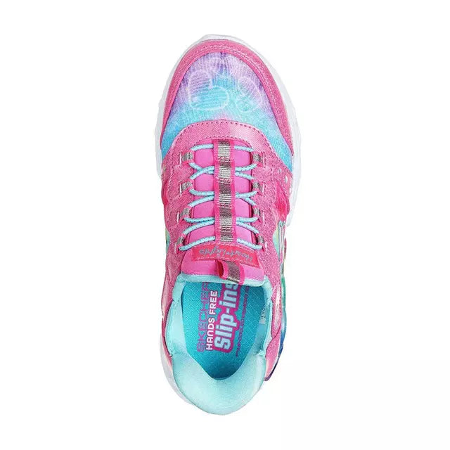 Zapatillas Infantiles Skechers Slip-ins Heart Lights Infinite con Luces Rosado/Multicolor