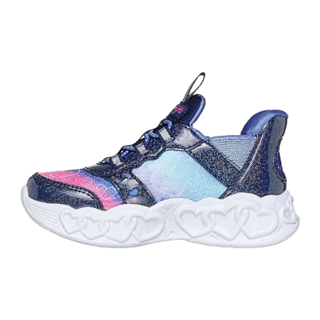 Zapatillas Infantiles Skechers Infinite Heart Lights con Luces Azul/Rosado