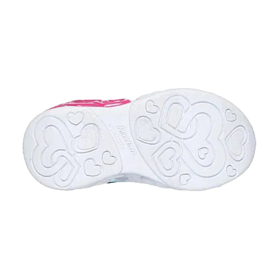 Zapatillas Infantiles Skechers Infinite Heart Lights con Luces Azul/Rosado