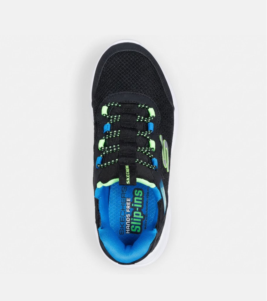 Zapatillas Infantiles Skechers Slip-ins Bounder Brisk-Burst Negro/Azul/Lima